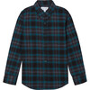 Teal Plaid Flannel Storm Blue - Button Downs - 1 - thumbnail