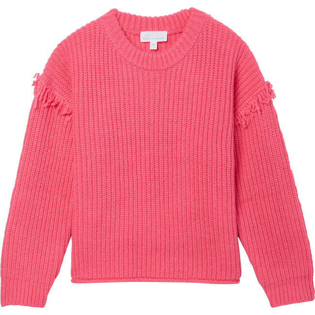 Fringe Sweater Pink Glow
