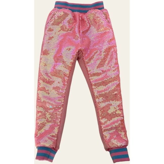 Sequin Cuffed Joggers, Light Pink