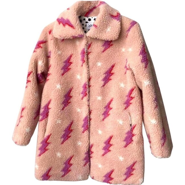 Lighting Flash Teddy Coat, Pink
