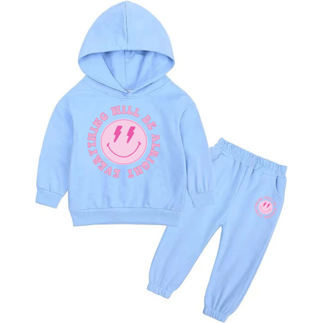 Everything Is Gonna Be Alright Sweatshirt And Pant Set, Blue