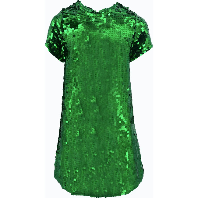 Emerald Sparkle Sequin Dress, Green