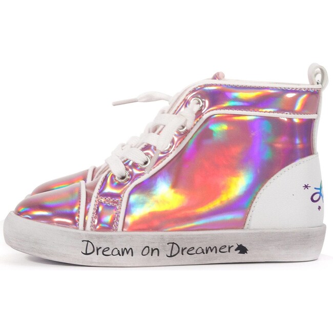 Dream On Dreamer Metallic Sneakers, Pink