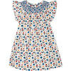 Farrah Smocked Yoke Dress, Cream Floral - Dresses - 1 - thumbnail