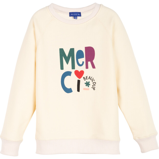 Kids Merci Sweatshirt, Cream