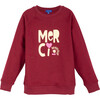 Kids Merci Sweatshirt, Berry - Sweatshirts - 1 - thumbnail