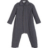 Tristan Coverall, Navy Check - Onesies - 1 - thumbnail