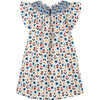Farrah Smocked Yoke Dress, Cream Floral - Dresses - 2