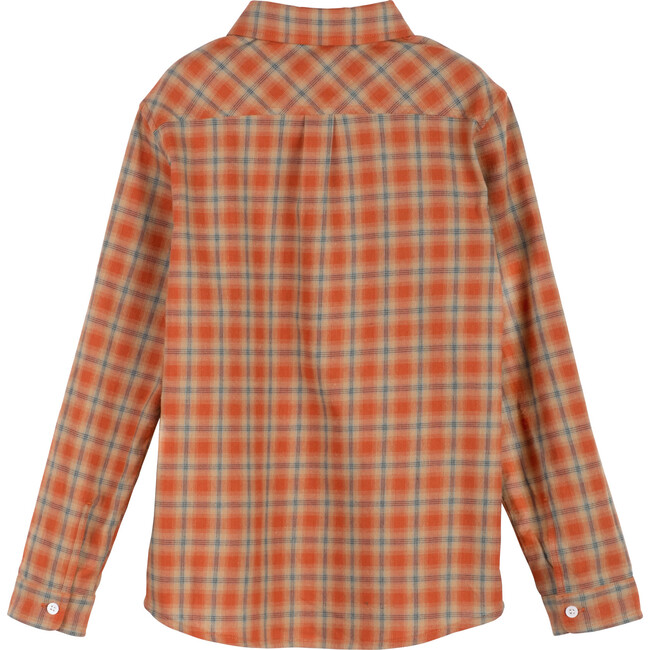 Lyam Button Down Shirt, Cinnamon Plaid - Shirts - 2