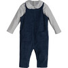 Baby Darby Coverall Set, Navy - Mixed Apparel Set - 1 - thumbnail
