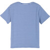 Claude Pocket Tee, French Blue and Ivory Stripe - T-Shirts - 2
