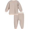 Baby Fuzzy Jones Set, Cream and Sage Stripe - Mixed Apparel Set - 2