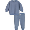 Baby Fuzzy Jones Set, French Blue and Cream Stripe - Mixed Apparel Set - 2