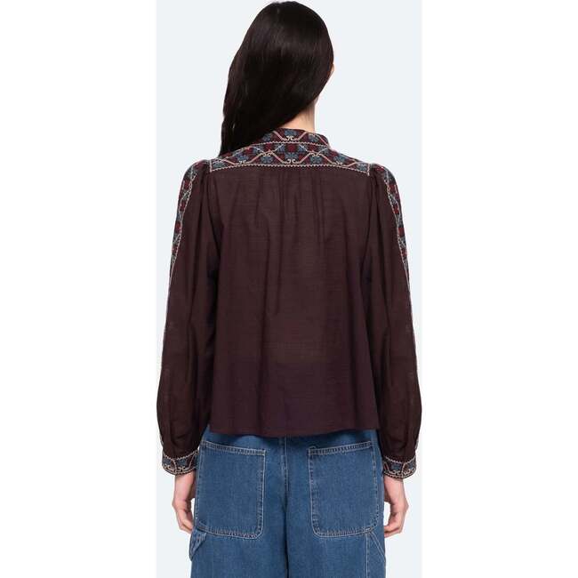 Women's Ellabeth Top, Brown - Blouses - 2