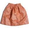 Terra Faceted Seams Skirt, Copper - Skirts - 1 - thumbnail