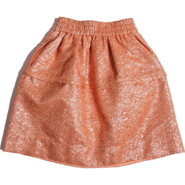 Terra Faceted Seams Skirt, Copper - Skirts - 2