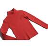 Slim Fit Ribbed Turtleneck, Maple - Shirts - 3