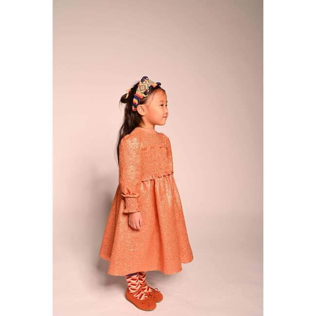 Terra Smocked Ceremonial Frock, Copper - Dresses - 5