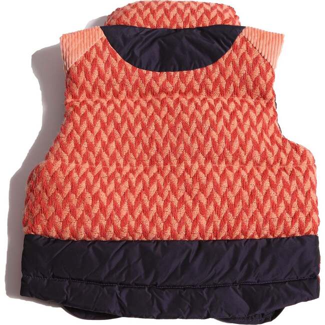 Patchwork Down Filled Vest, Maple Mix - Vests - 2