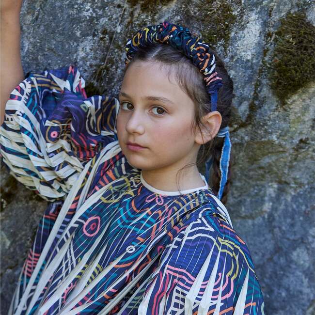 Harriet Ruched Headband, Rainbow - Headbands - 3