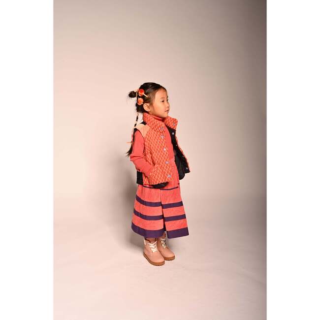 Patchwork Down Filled Vest, Maple Mix - Vests - 7