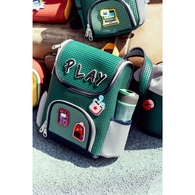 Student Backpack, Multi Green - Backpacks - 2