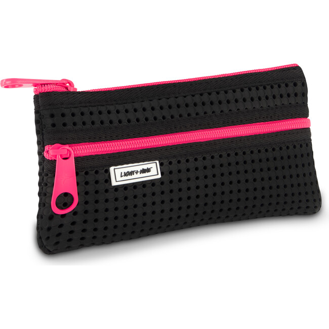 Flat Pencil Pouch, Neon Pink