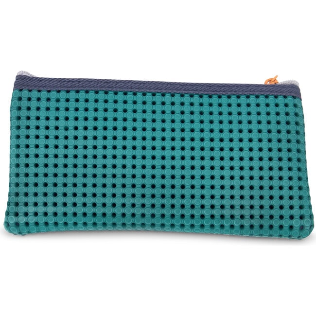 Flat Pencil Pouch, Multi Green - Bags - 2