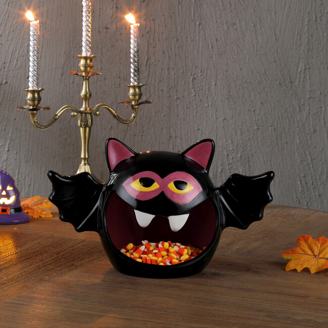 Motion Activated Ceramic Bat Candy Bowl - Accents - 2