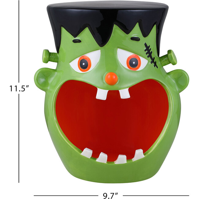 Motion Activated Ceramic Frankenstein Candy Bowl - Accents - 3