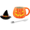 Lidded Jack-O-Lantern Mug with Spoon - Accents - 3