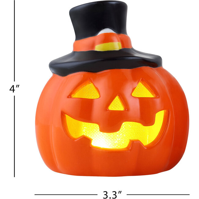 Mini Ceramic Jack-O-Lanterns, Set of 4 - Accents - 7