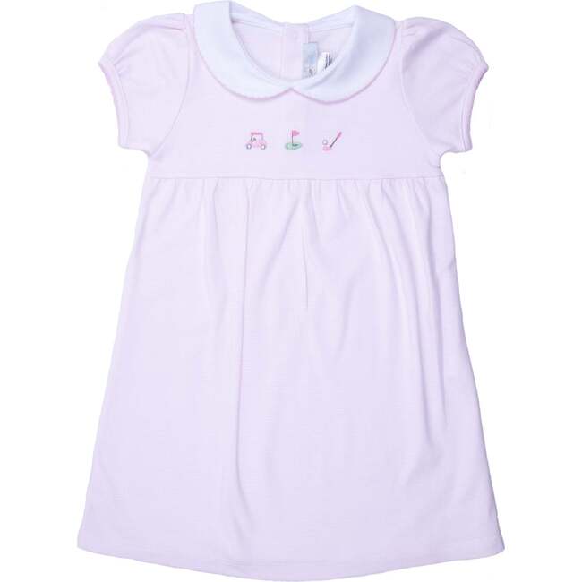 Golf Round Collar Pima Dress, Infant Girls, Pink