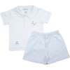 Golf Pima Short Play Set, Infant Boys, Lt.Blue - Two Pieces - 1 - thumbnail