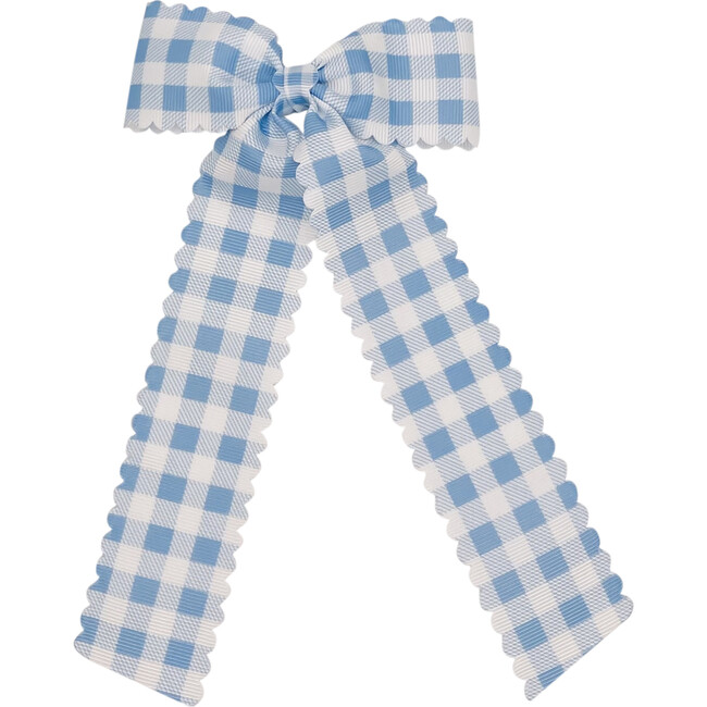 Gingham Bow, Pale Blue