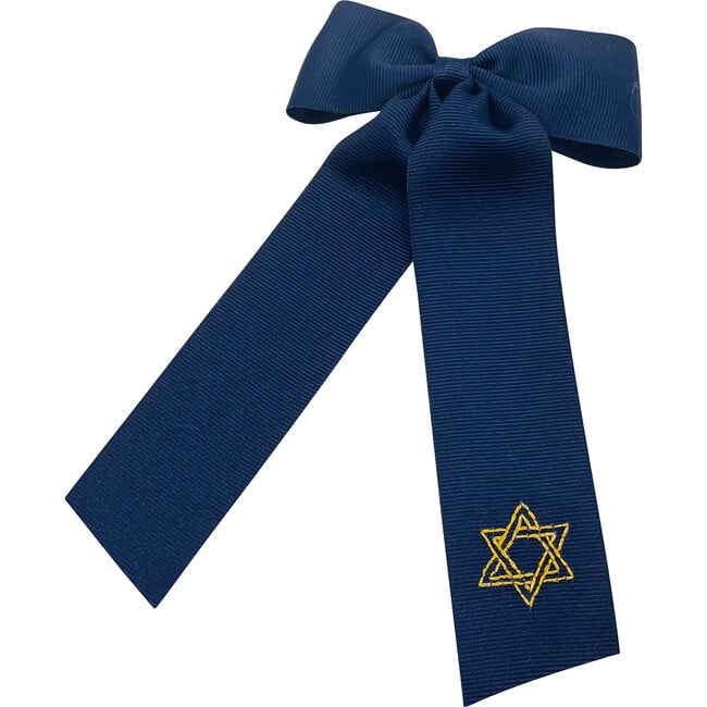 Star of David Bow, Medium Navy