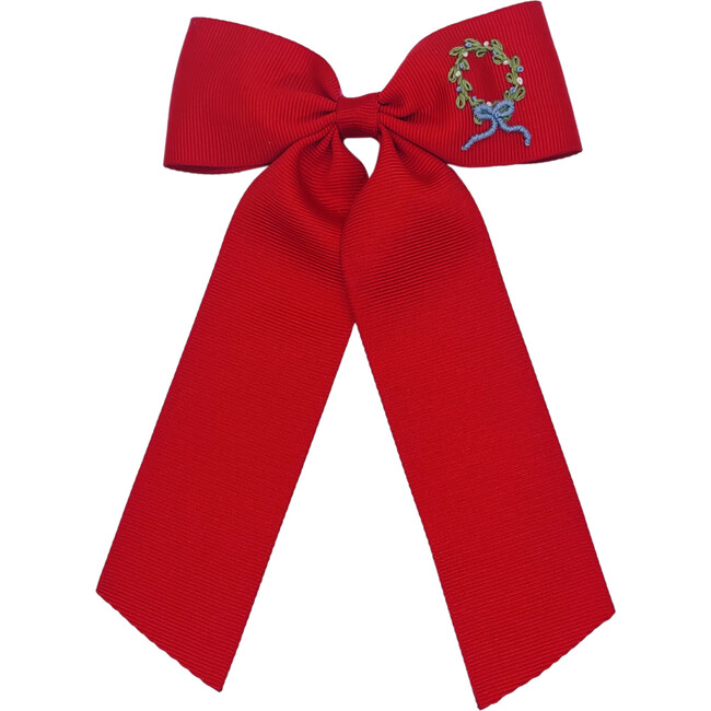 Holiday Wreath Bow, Medium Red