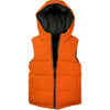 Reversible Hooded Puffer Vest, Harvest - Jackets - 1 - thumbnail