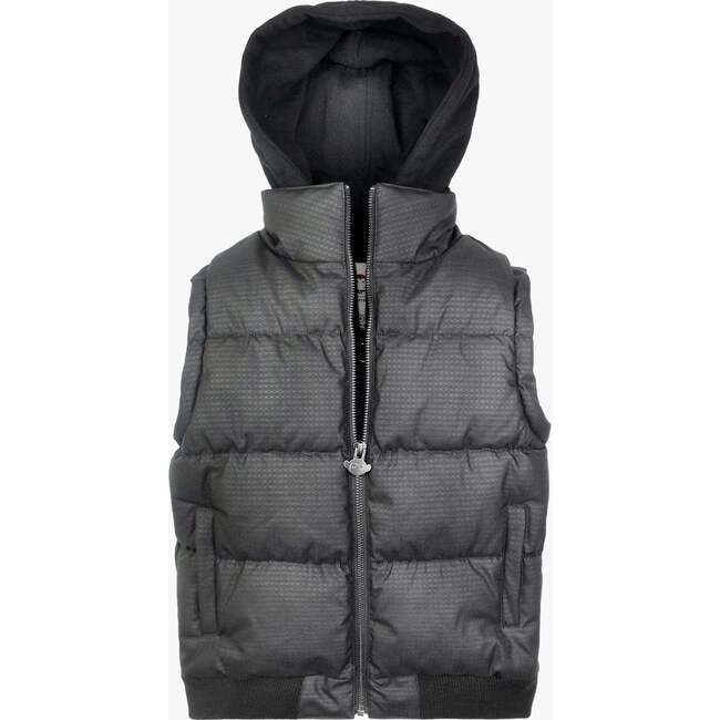 Turnstile Detachable Hood Puffer Jacket, Black Steel - Jackets - 2