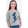 Ruby Crew Neck Long Cuffed Sleevesweatshirt, Heather Grey - Sweatshirts - 2