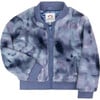 Nikki Fuzzy Camo Bomber Jacket, Blue Depths - Jackets - 1 - thumbnail