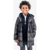 New Gotham Plaid Water And Wind-Resistant Coat, Grey - Jackets - 2