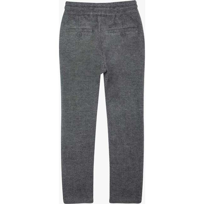 Everyday Drawstring Straight-Leg Stretch Pants, Charcoal Herringbone - Pants - 2