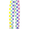 Checkerboard Print Leggings, Multicolors - Leggings - 1 - thumbnail