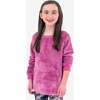 Laurel Crew Neck Long Cuffed Sleeve Top, Rose - Sweatshirts - 2