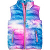 Apex Tie-Dye Puffer Vest, Dream Cloud - Jackets - 1 - thumbnail