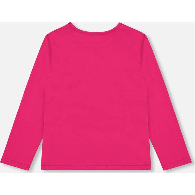 Unicorn Print Long Sleeve T-Shirt, Purple Pink - T-Shirts - 3