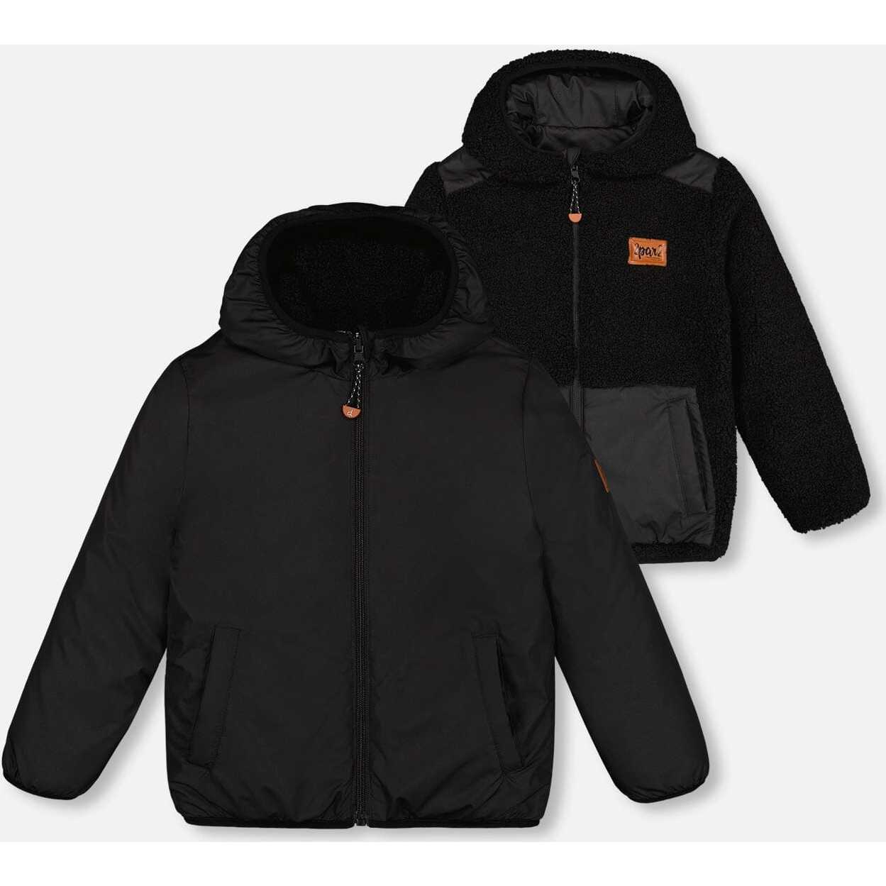 Transition Reversible Sherpa And Nylon Jacket Black Transition Reversible Sherpa And Nylon Jacket Black
