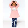 Tunic & Print Legging Set, Rosette Pink & Navy - Mixed Apparel Set - 2
