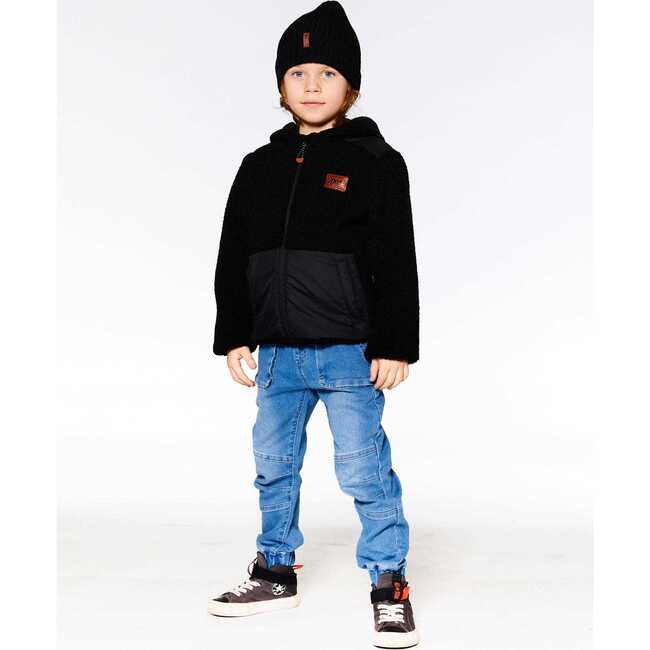 Transition Reversible Sherpa & Nylon Jacket, Black - Coats - 2